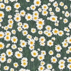 daisies in the grass created with Generative AI