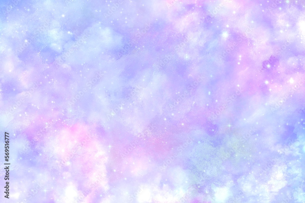 ゆうりん ゆめかわ 星空 ユニコーン ラベンダー×パープル ゆめかわメルヘン ユニコーンイラスト - No: 1369772｜無料