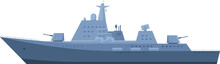 Warship Military War Ship Nautical Transportation Battleship Nautical Vessel Isometric Vector