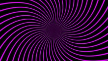 Surreal Black And Pink Psychedelic Spiral Optical Illusion. Abstract Hypnotic Animated Background. Seamless Looping Animation.