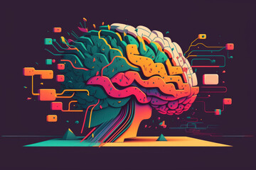 Poster - Artificial intelligence (AI), headhunting, deep machine learning, creativity, and intellectual property rights are all terms used to describe brain representation. Generative AI