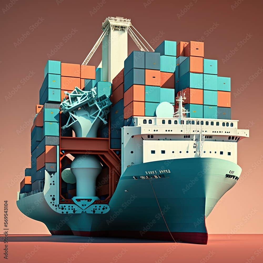 container ship global business logistics import export freight shipping ...