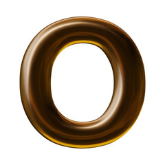Poster - Alphabet letter o design with balloon style in 3d render