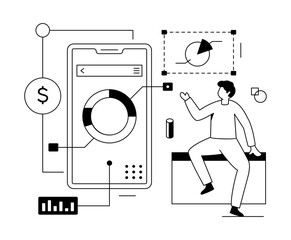 Wall Mural - business app