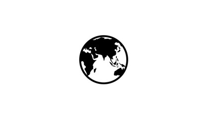 Poster - Earth Animated Icon. 4k Animated line Icon to Improve Project and Explainer Video