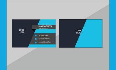 Wall Mural - Double sided business card design ..Personal visiting card with company logo.