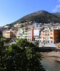 Canvas Print - houses on the coast of the region sea