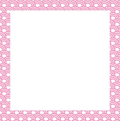 Wall Mural - There is a white square block in the center of the pink wave totem background, which can be used to write copywriting, promotional text