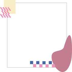 Wall Mural - Text frame made of color blocks for use in the center of the poster DM