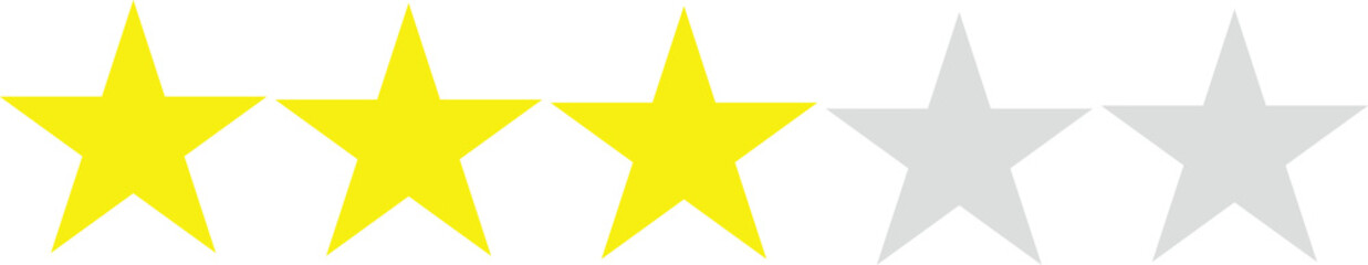 Wall Mural - Rateable star rating form, 3 stars