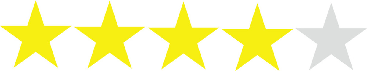 Wall Mural - Star Rating Form for Ratingability, Reviews, 4 Stars