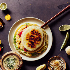 Arepas comida venezuela tequeños lima tropical