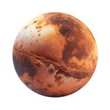 mars planet isolated on transparent background cutout