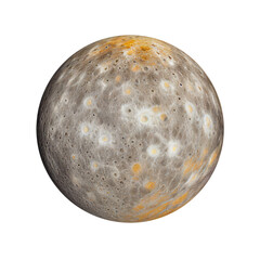 Wall Mural - mercury planet isolated on transparent background cutout