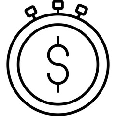 Wall Mural - Time Is Money Icon