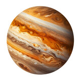 Fototapeta  - Jupiter planet isolated on transparent background cutout