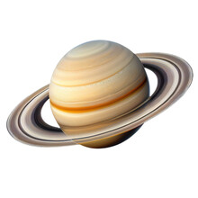 Saturn Planet Isolated On Transparent Background Cutout