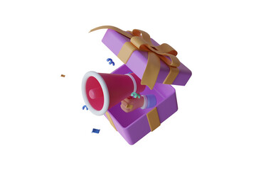 Poster - Gift Announcement 3D Illustration