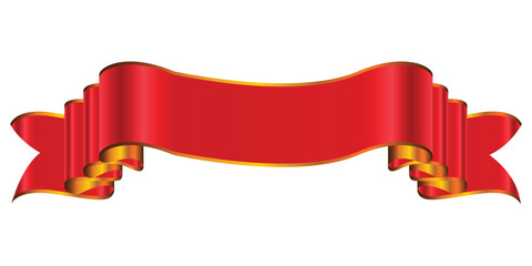 Wall Mural - elegant red ribbon banner vector illustration.