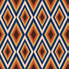 Wall Mural - Retro 70s seamless pattern. Mid Century pattern