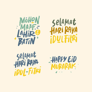 Eid Mubarak Lettering Typography