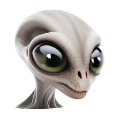 Wall Mural - alien isolated on transparent background cutout