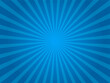 Blue sunburst pattern shape. Sunburst background. Radial rays. Summer social banner. Vector Illustration EPS10.