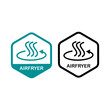 Air fryer badge logo design. Suitable for product label and technology