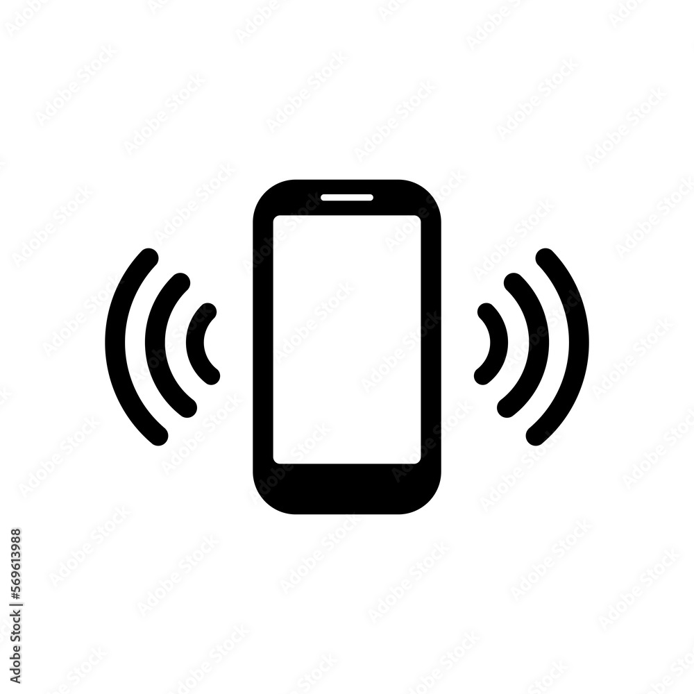 Ringing phone icon. Telephone call sign on Transparent background ...