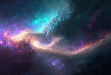 Wall Mural - cosmos, celestial universe, fantasy space, beautiful and colorful. generative ai.