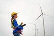 © FotoArtist - Portrait of young female engineers of Wind Turbine.
