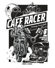 Vintage Motor Racing Vector Illustration 