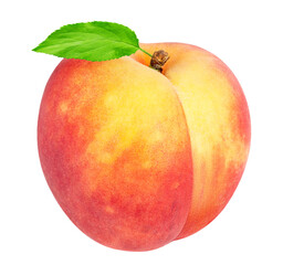 Wall Mural - Peach fruit isolated on white or transparent background.