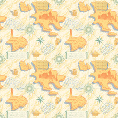  ancient nautical chart of sea routes