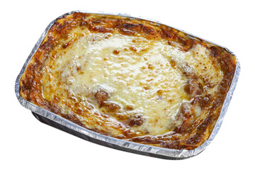 Wall Mural - Lasagna Bolognese baked in the wood oven