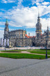 Hofkirche and Dresden Castle with the Hausmann Tower