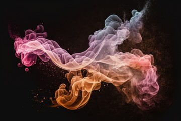 Wall Mural - pink, peach and red orange with shiny glitter particles abstract, ai