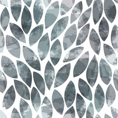 Wall Mural - Leaves Pattern. Watercolor leaves seamless vector background, jungle print textured