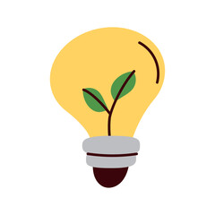 Sticker - bulb with plant ecology