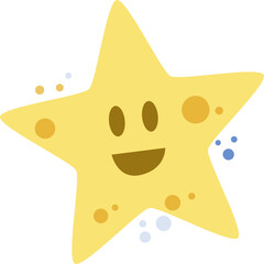 Wall Mural - cute happy star icon