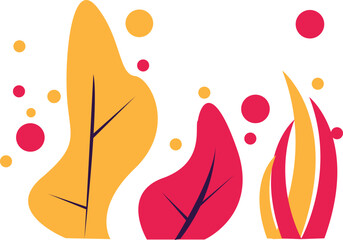 Wall Mural - leaf decoration