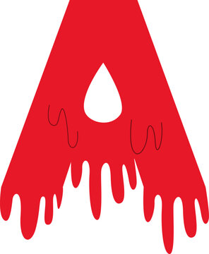 Letter A Blood Text Effect