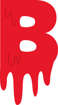 Letter B Blood Text Effect