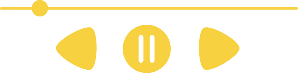 Wall Mural - Yellow button playing audio music