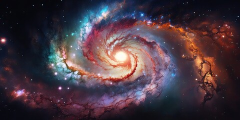 colorful space galaxy cloud nebula. stary night cosmos. universe spiral science astronomy. supernova