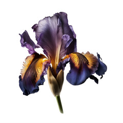 Wall Mural - iris on a transparent background png isolated Generative Ai