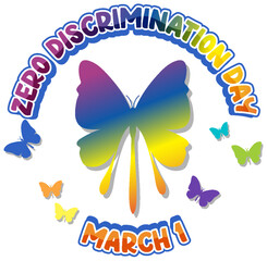 Wall Mural - zero discrimination day banner design