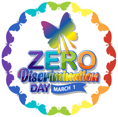 Wall Mural - zero discrimination day banner design