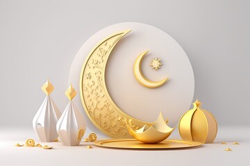 Ramadan kareem decoration 3D Render