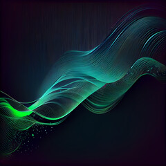 Wall Mural - vector abstract light lines wavy flowing dynamic in colors isolated for concept of generative ai